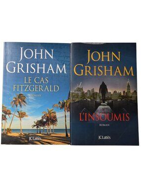 Le Cas Fitzgerald & L'Insoumis by John Grisham French Tranlated Thriller 2 Lot